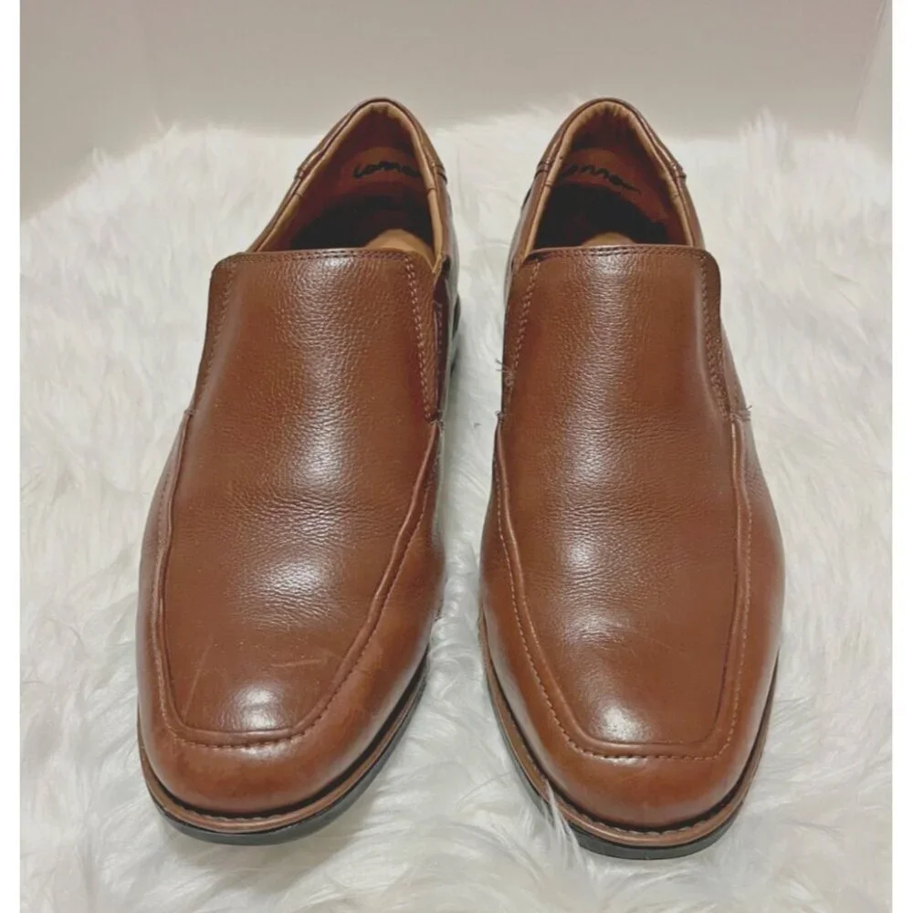 Nordstrom Rack Leather Slip On Dress Shoes Mens Size 11M Brown Absolut Comfort